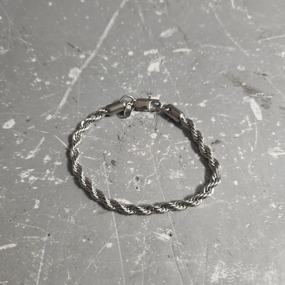 CRAFTD LONDON ROPE SILVER BRACELET