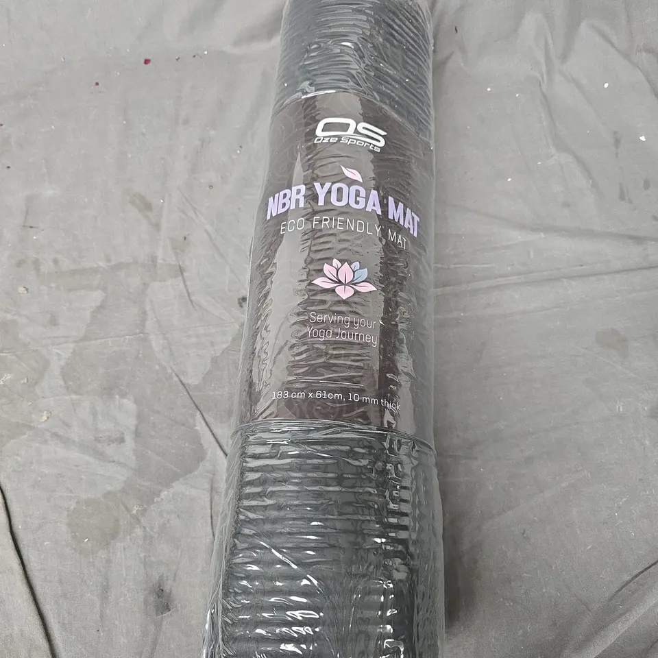 OZE SPORTS ECO FRIENDLY NBR YOGA MAT IN BLACK