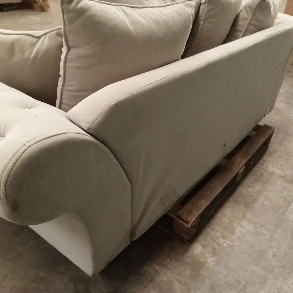 WINDSOR 3 SEATER FABRIC SCATTER BACK SOFA - NATURAL RRP £949