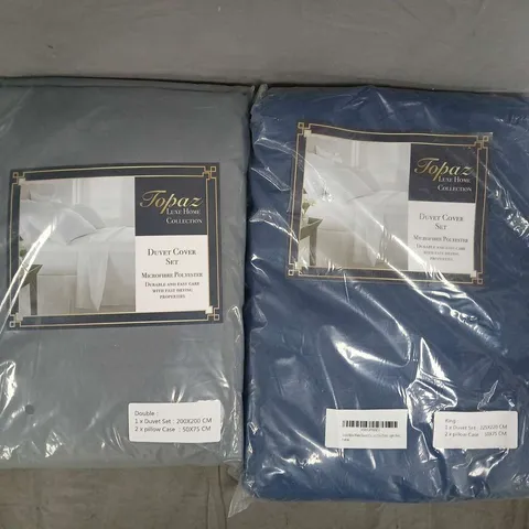 BOX OF APPROXIMATELY 15 ASSORTED TOPAZ DUVET COVER SETS IN VARIOUS SIZES AND COLOURS - COLLECTION ONLY