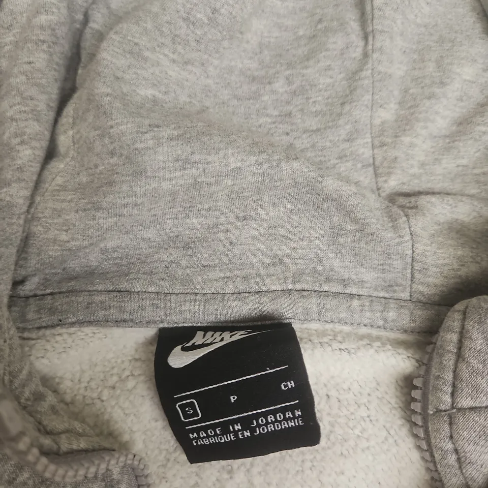 NIKE ZIP HOODIE – GREY, MADE IN JORDAN, SIZE S