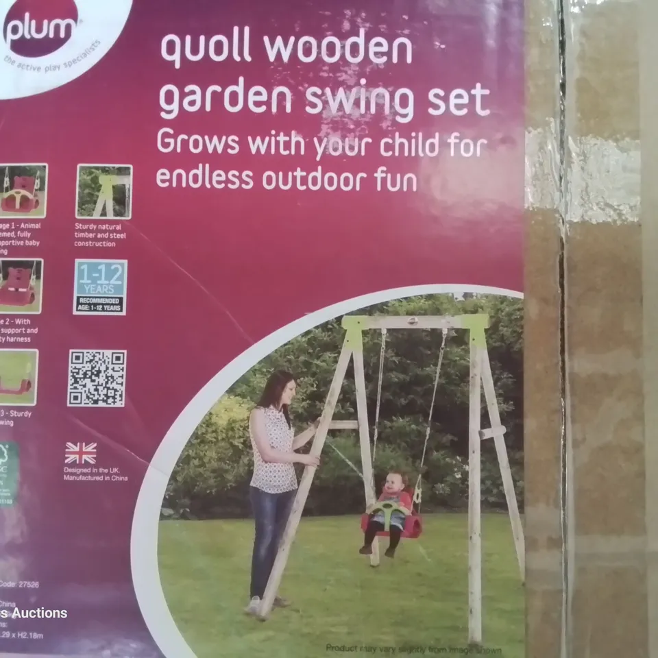 BOXED PLUM 3 IN 1 QUOLL GARDEN SWING RRP £269