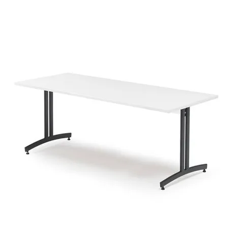 BOXED CANTEEN TABLE SANNA 1800×800×720MM, BLACK/WHITE (3 BOXES)