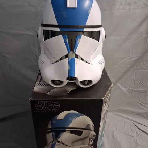 BOXED STAR WARS THE BLACKSERIES CLONE TROOPER 501ST LEGION PREMIUM ELECTRONIC HELMET