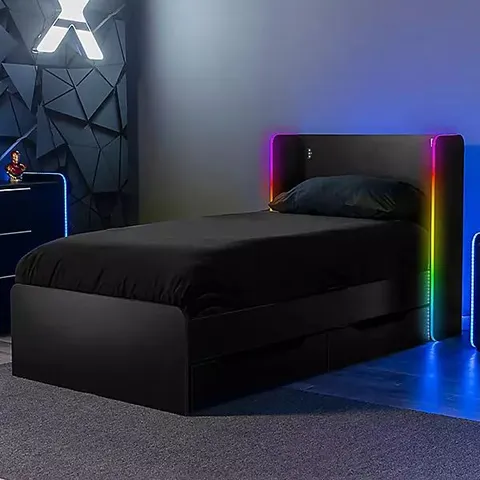 BOXED XROCKER ELECTRA BED WITH NEO MOTION - SINGLE - BLACK (2 BOXES)