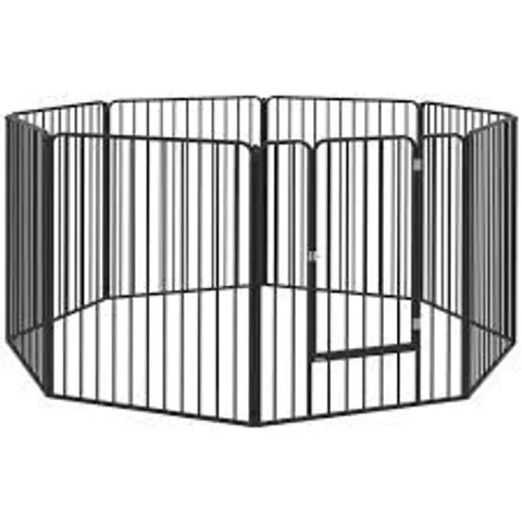 BOXED PAWHUT 100CM 8 PANELS HEAVY DUTY DOG PEN, PET PLAYPEN FOR INDOORS, OUTDOORS, SMALL, MEDIUM, LARGE DOGS