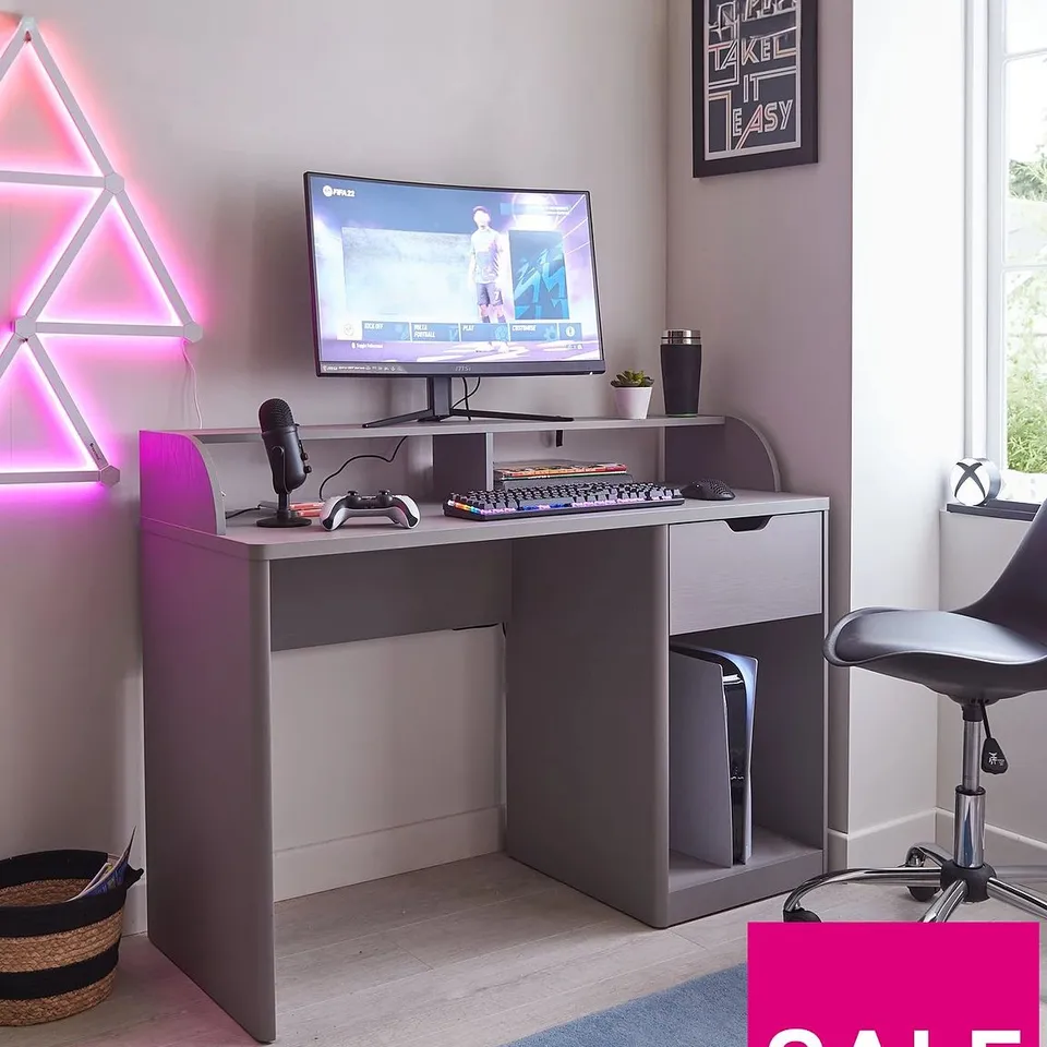 ASPEN GAMING DESK - GREY