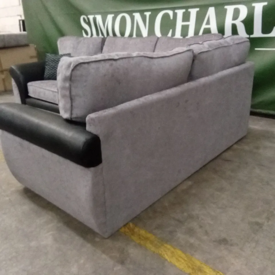 NARVA STANDARD FABRIC AND FAUX LEATHER RIGHT HAND CORNER GROUP SOFA RRP £1849