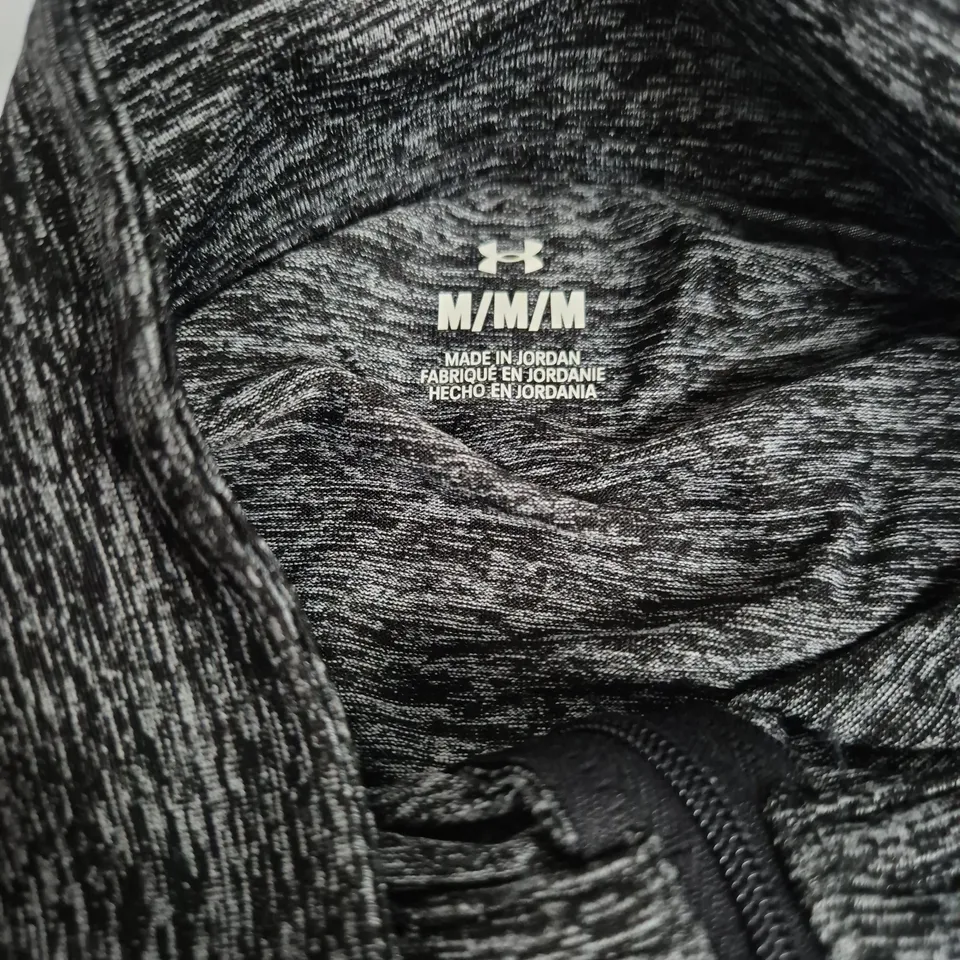 UNDER ARMOUR MEN'S HEATHERED ZIP-NECK TOP – UK M