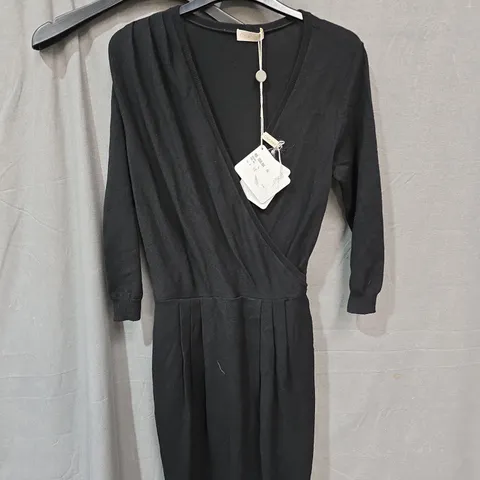 CRUCIANI WOMEN'S BLACK WRAP DRESS