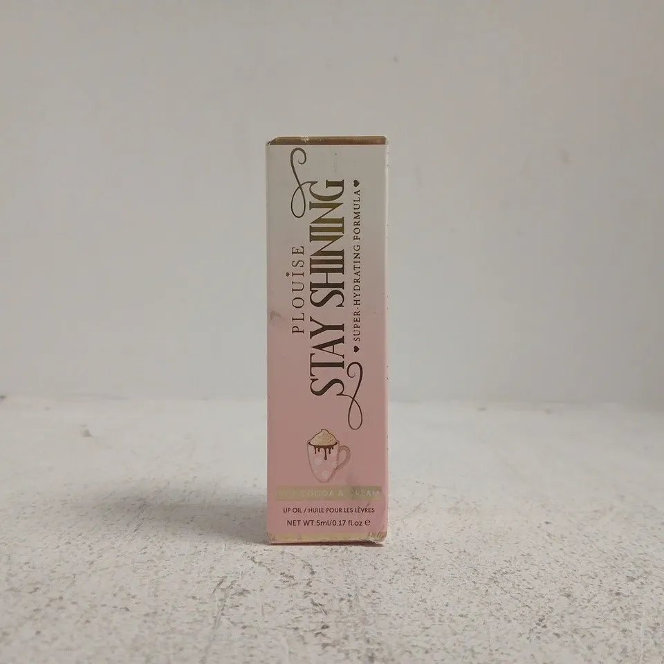 PLOUISE STAY SHINING LIP OIL – HOT COCOA & CREAM (5ML)