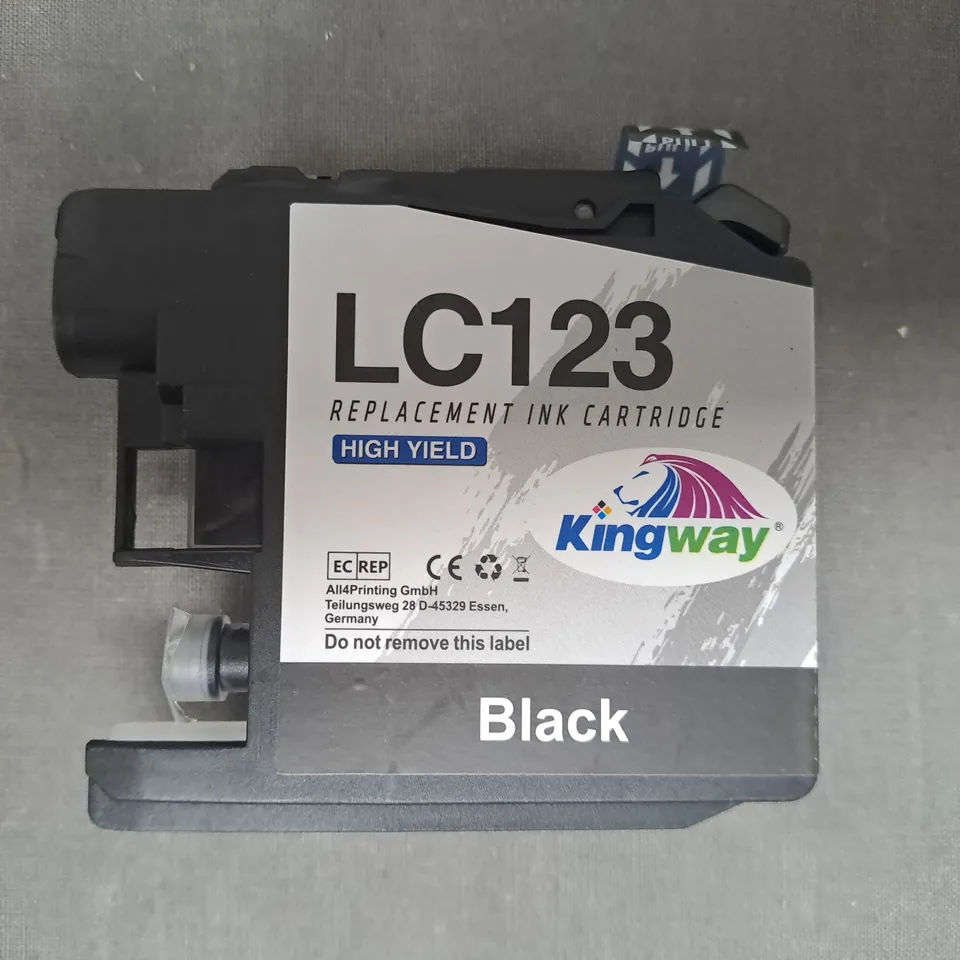 KINGWAY LC123 HIGH YIELD REPLACEMENT INK CARTRIDGE IN BLACK