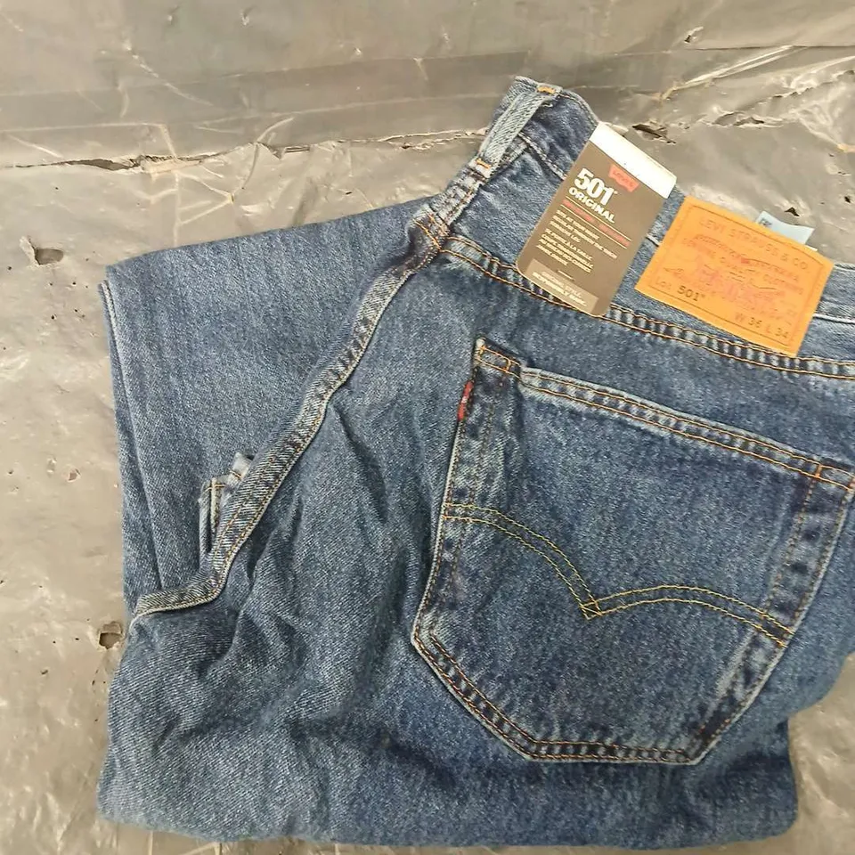 LEVIS 501 ORIGINAL STRAIGHT FIT JEANS - 36/34