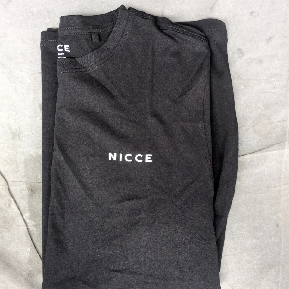 NICCE SHORT SLEEVE T-SHIRT IN BLACK SIZE LARGE