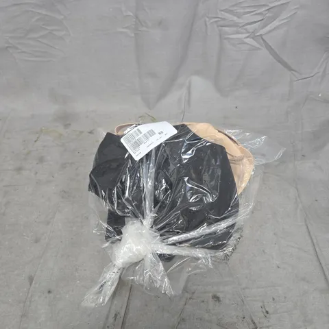 RHONDA SHEAR 2 PACK GEL BRA BLACK BEIGE LARGE