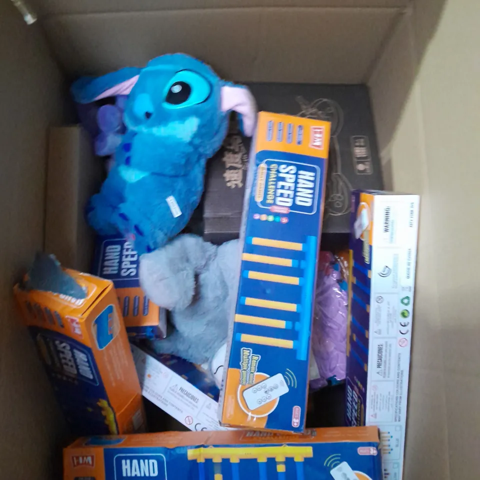 LARGE BOX OF ASSORTED TOYS AND GAMES 