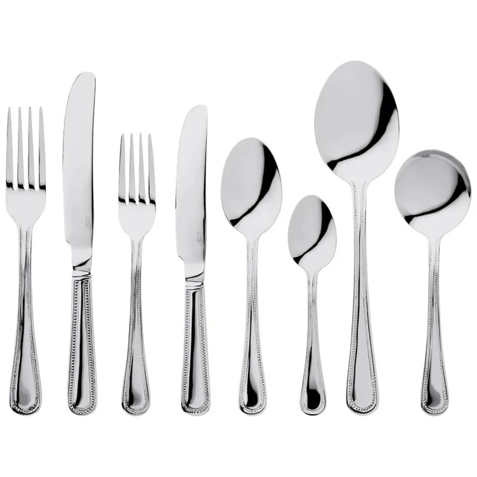 BOXED JUDGE STAINLESS STEEL CUTLERY SET, BEAD DESIGN - APPROXIMATELY 44 PIECES (1 BOX)