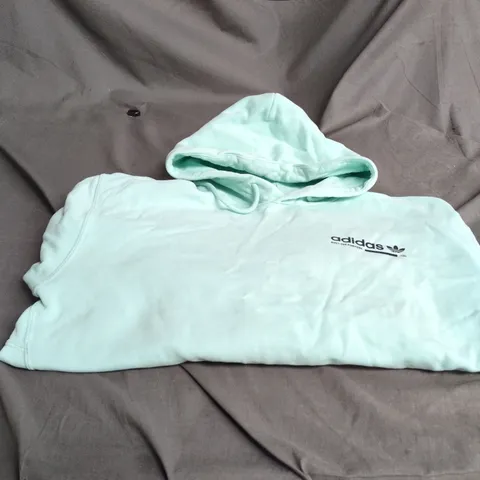 ADIDAS MINT GREEN HOODIE – TREFOIL LOGO SIZE S