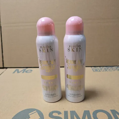 2 X PLOUISE READY SET SPARKLE STARLIGHT SPARKLE GLITTER SETTING SPRAY 100ML UNBOXED