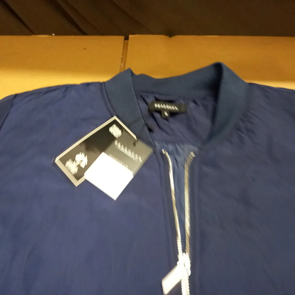 PEACOCKS SHOER RESISTANT BOMBER JACKET IN DARK BLUE - 16