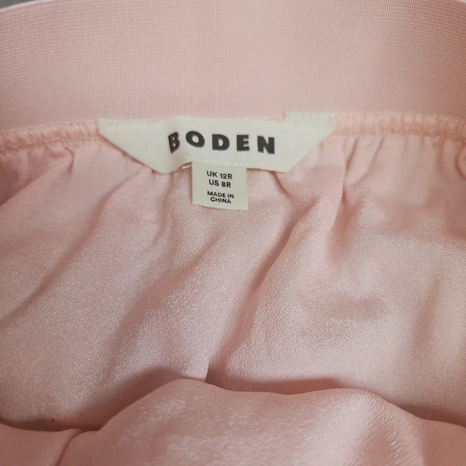 BODEN LADIES LONG SKIRT PINK WITH LACE OVERLAY SIZE 12
