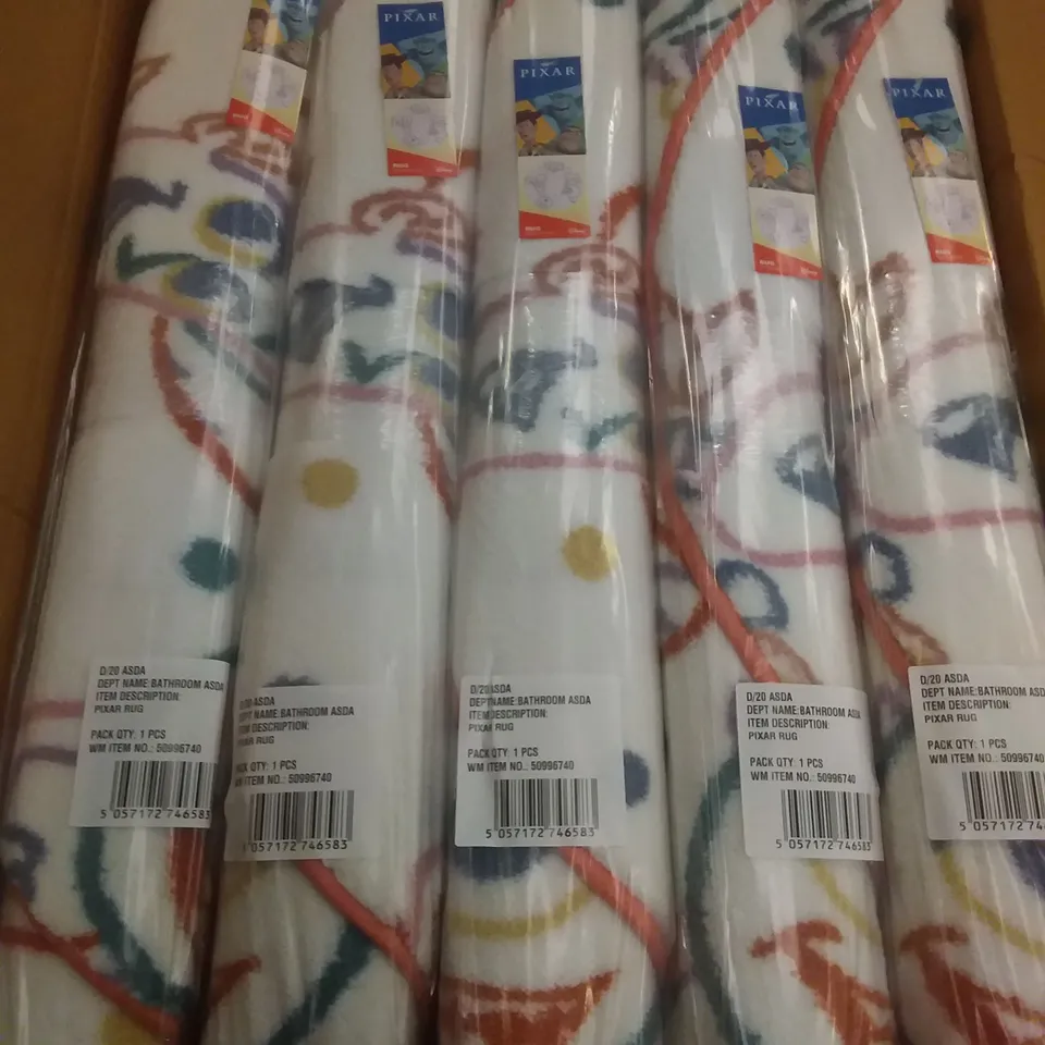 BOX OF 10 DISNEY PIXAR ANTI-SLIP BACKING RUGS 