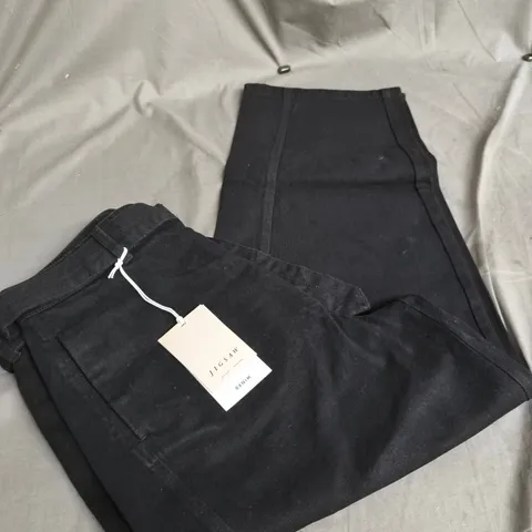 JIGSAW TURNER BELTED HORSESHOE JEAN – BLACK DENIM, UK 30 