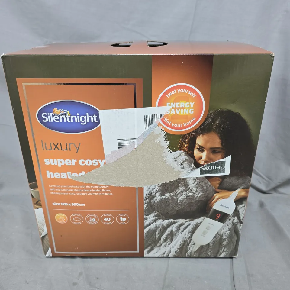 SILENTNIGHT LUXURY SUPER COSY HEATED THROW - 120 X 160CM 
