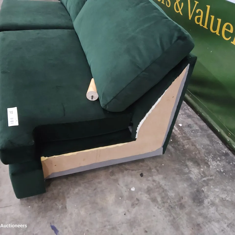 DESIGNERMETAL ACTION SOFA BED PLUSH GREEN FABRIC 