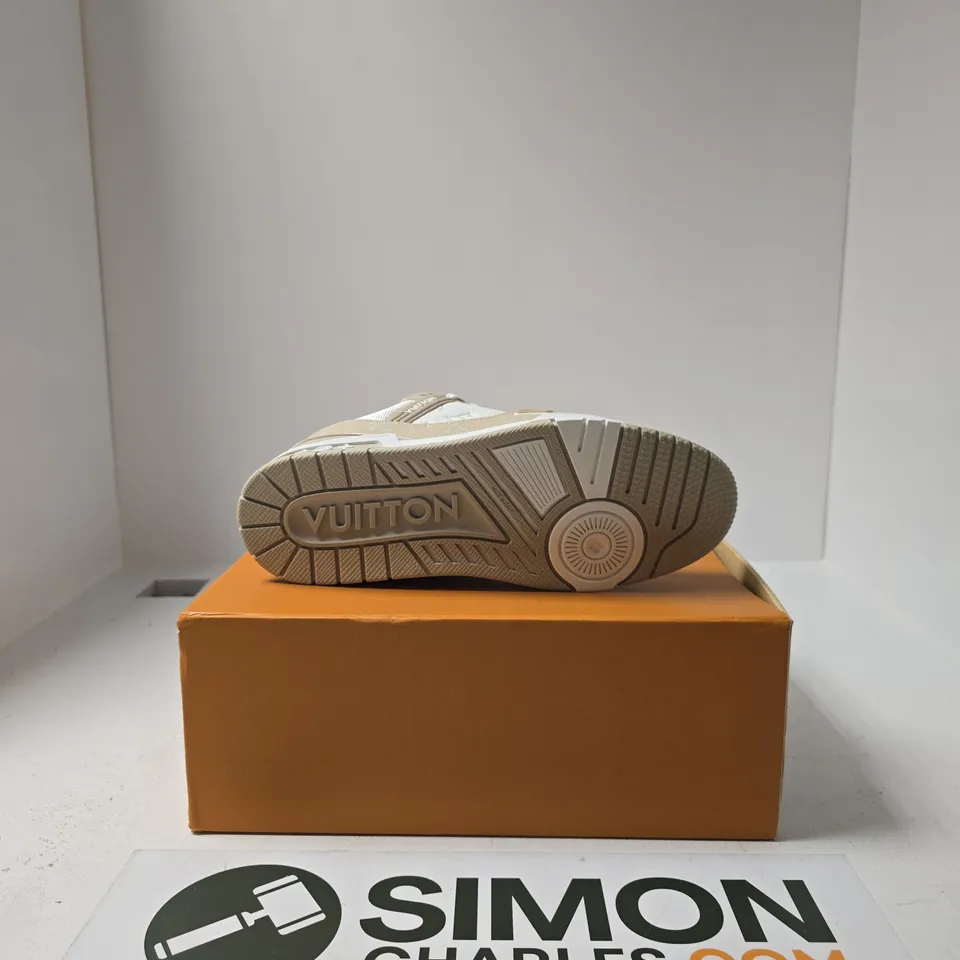 BOXED PAIR OF LOUIS VUITTON TRAINER SNEAKERS SIZE 11