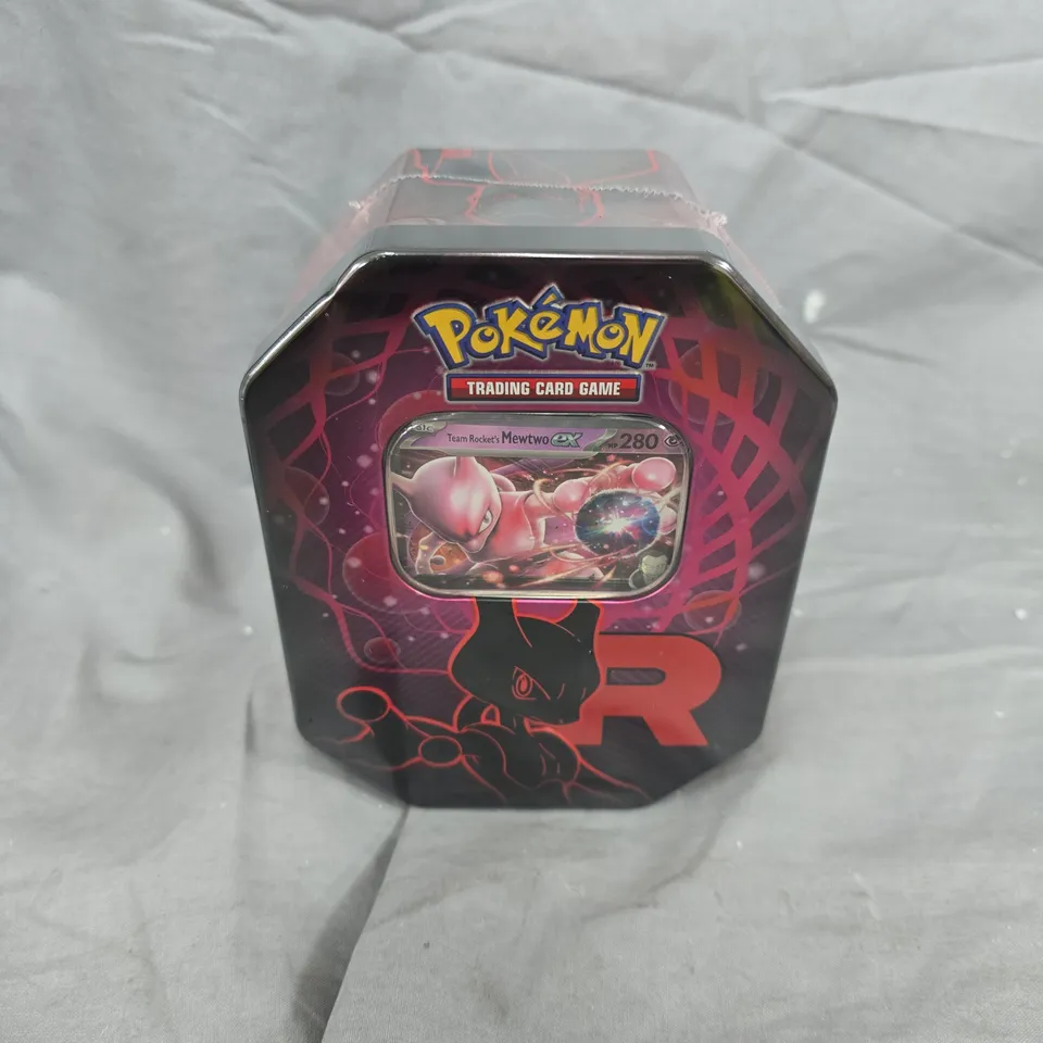 SEALED POKÉMON TRADING CARD GAME TEAM ROCKET TIN – MEWTWO EX PROMO