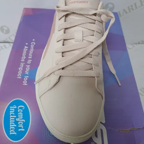 BOXED SKECHERS COURT CLASSICS BLUSH SALMON SIZE 4