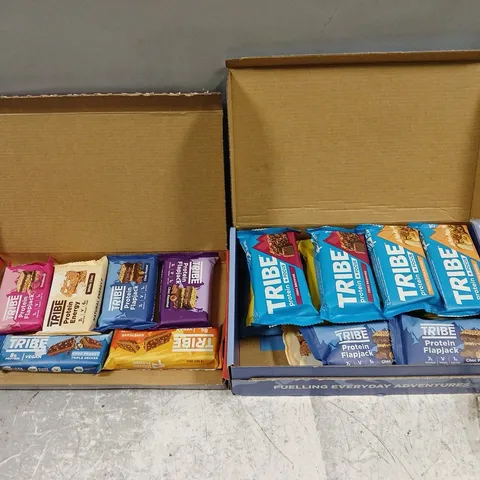 TRIBE APPROXIMTELY 20 ASSORTED FOOD ITEMS TO INCLUDE - PROTEIN FLAPJACKS - PROTEIN BROWNIES - PROTEIN BLONDIES