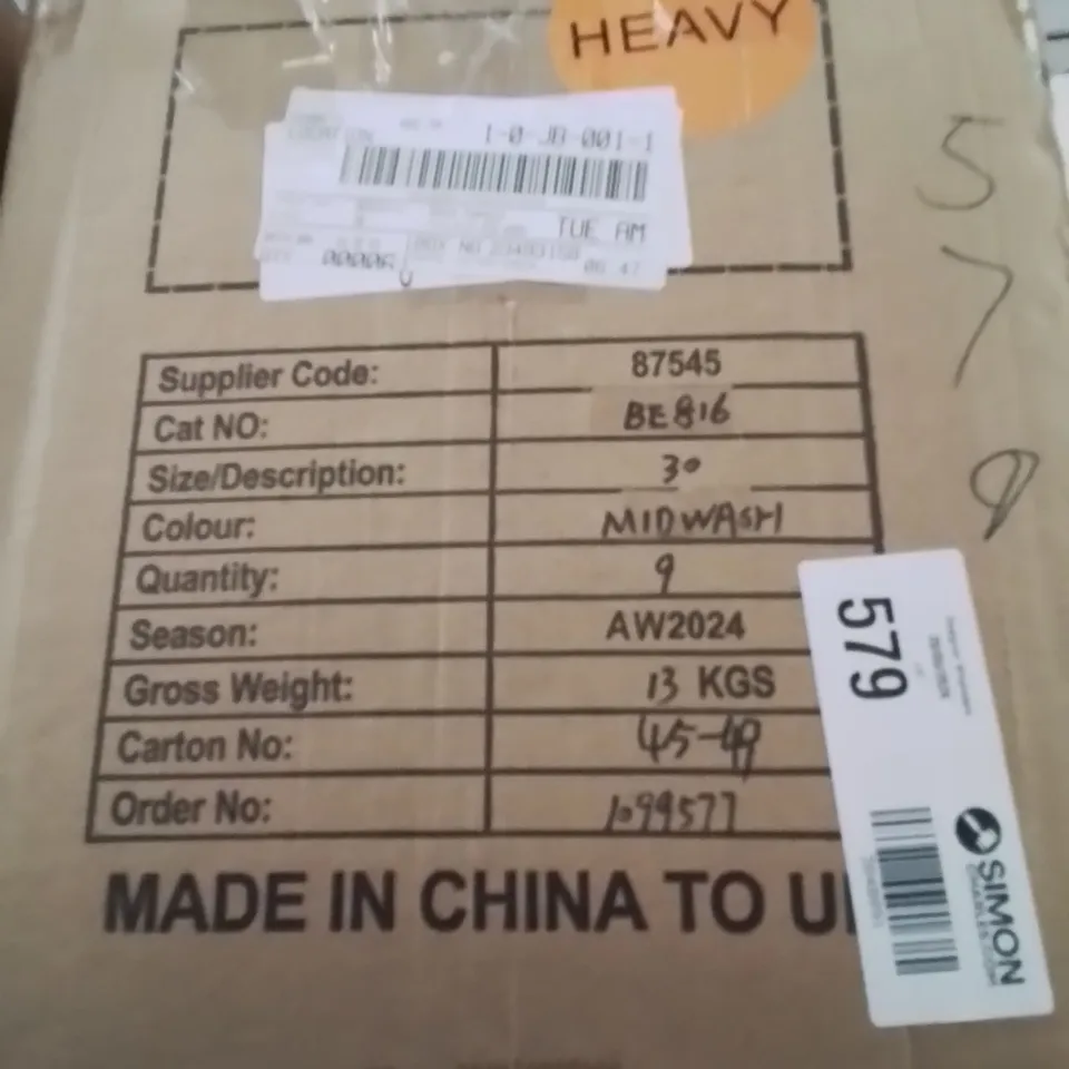BOXED BRAND NEW APPROXIMATELY 9 SIMPLY BE DENIM JUMPSUIT MIDWASH SIZE 30