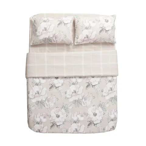 SUPERSOFT BY COZEE HOME REVERSIBLE FLORAL 4 PIECE DUVET SET