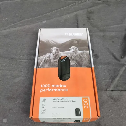 ICEBREAKER OASIS LS CREWE β 100% MERINO BASE LAYER, MENβS, SIZE XL