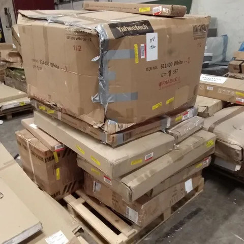 PALLET OF ASSORTED INCOMPLETE FURNITURE PARTS AND PIECES