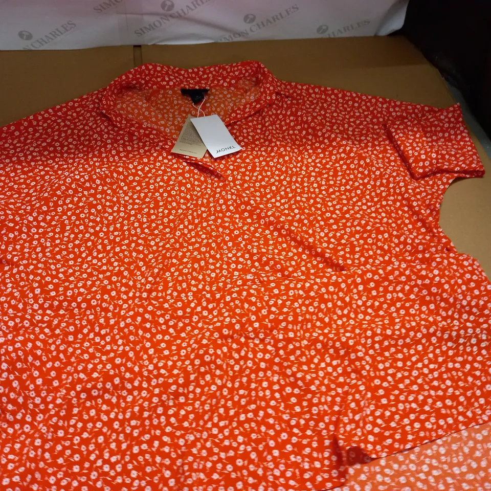 MONKL ORANGE FLORAL SHIRT - M