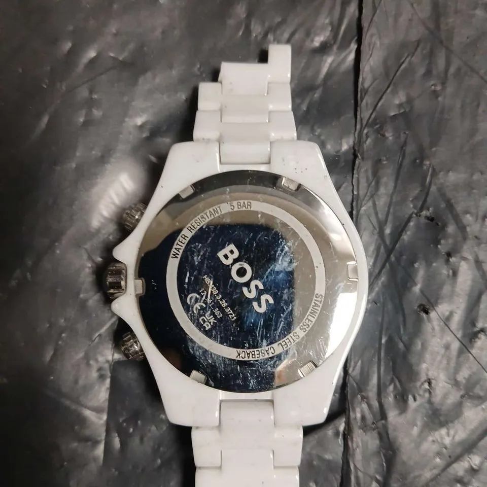HUGO BOSS WHITE CHRONOGRAPH WATCH WITH EXTRA LINKS