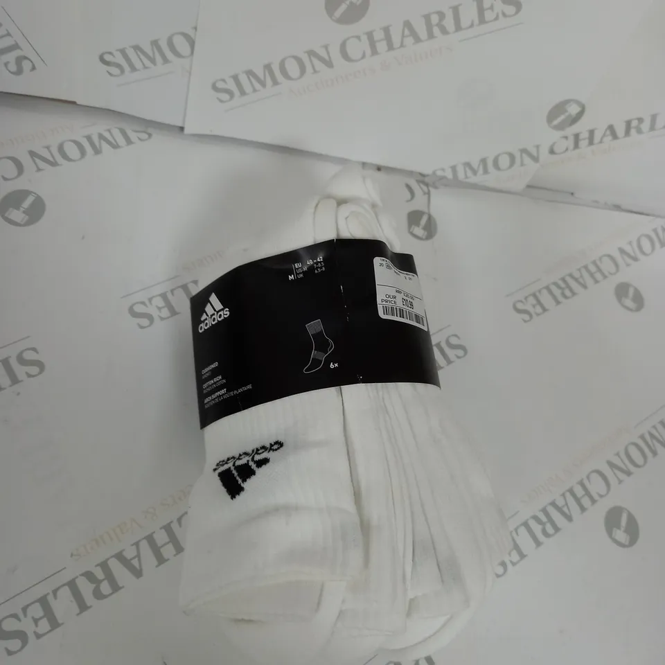 ADIDAS COTTON RICH SOCKS SIZE 6.5-8