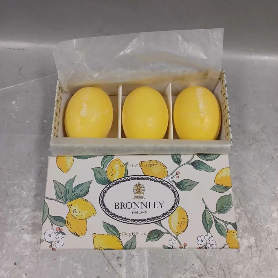 BOXED BRONNLEY 3 PACK LEMON SOAPS 3X100G