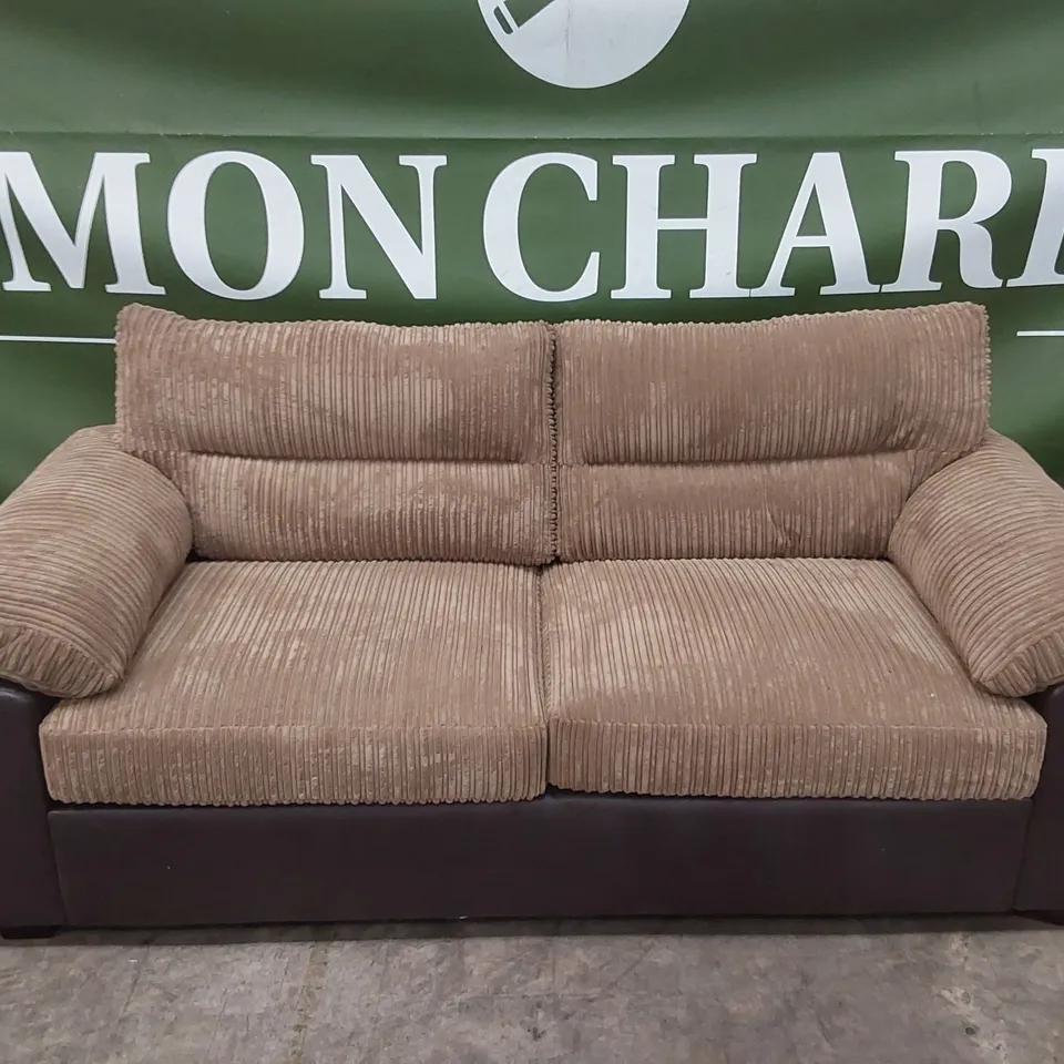 ARMSTRONG 3 SEATER SOFA - BROWN RRP £599