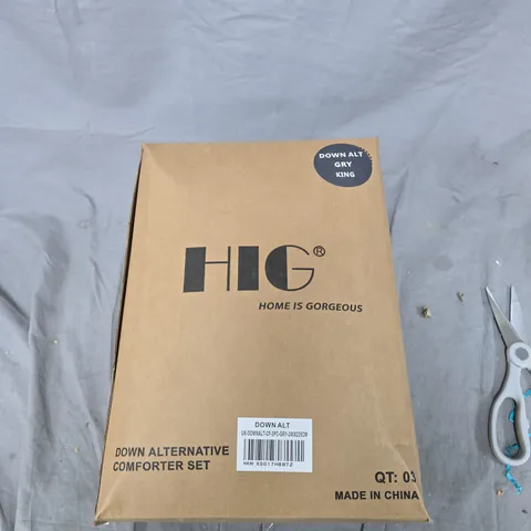 HG DOWN ALTERNATIVE COMFORTER SET – KING, GREY (HOME IS GORGEOUS)