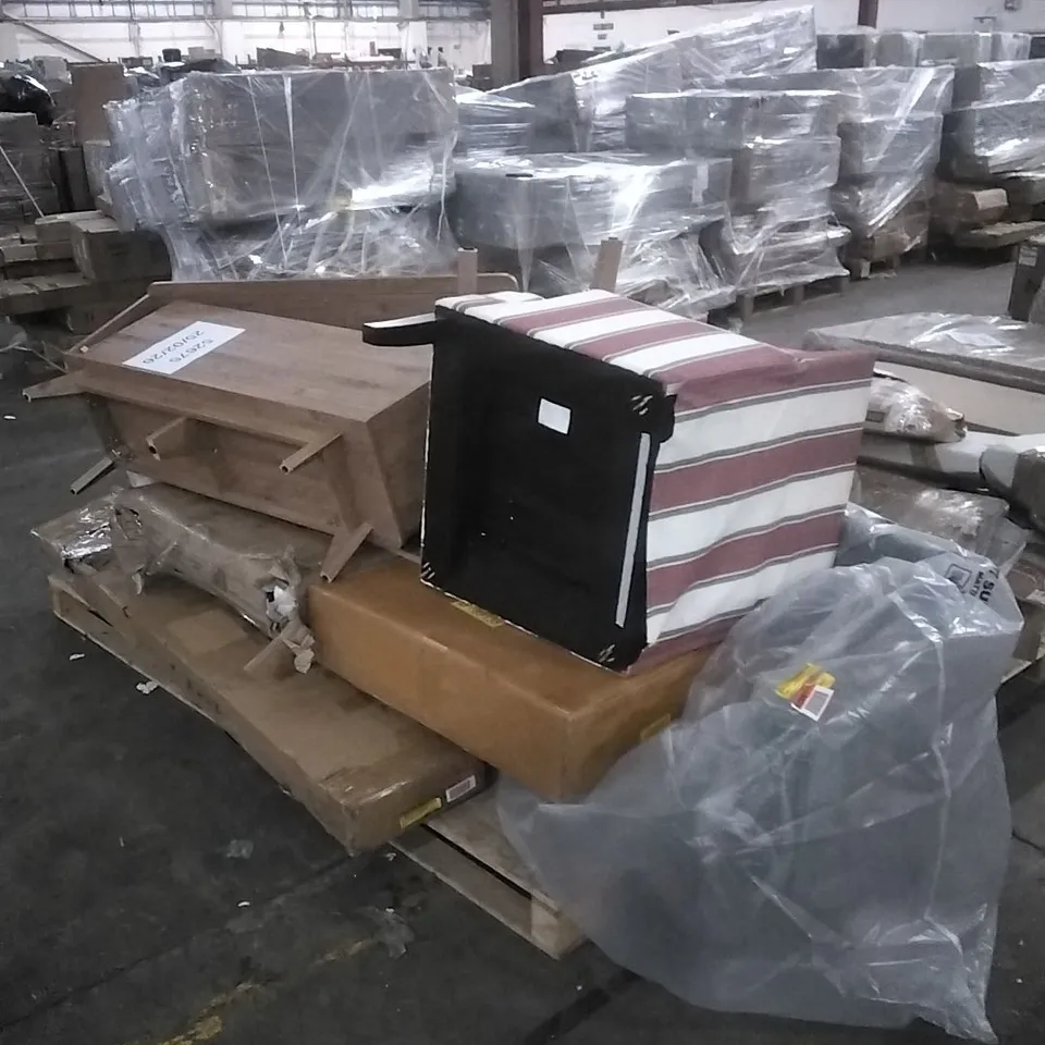 Pallet of assorted, incomplete Furniture parts and pieces