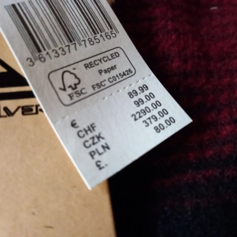 QUICKSILVER RED CHECK FLEECY JACKET - L/G