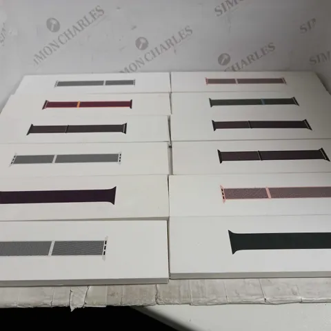LOT OF 12 APPLE WATCH STRAPS