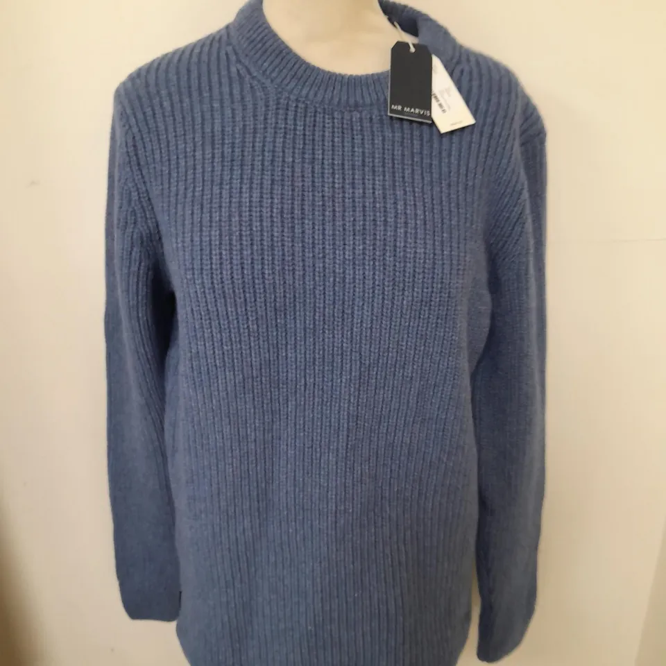 MR MARVIS THE KNIT PULLOVER IN MAVERICKS BLUE - M