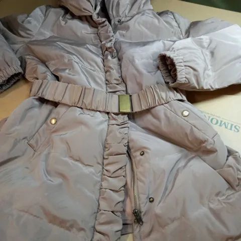 PHASE EIGHT COFFEE PADDED WINTER COAT - SIZE 16