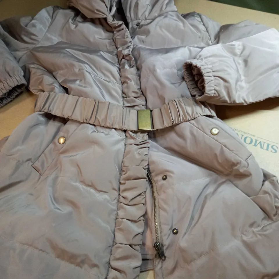 PHASE EIGHT COFFEE PADDED WINTER COAT - SIZE 16