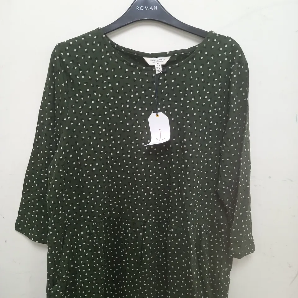 SEASALT CORNWALL SEA STREWN DRESS TULIP STICH BEECH SIZE 18 
